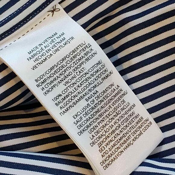 Polo Ralph Lauren Shirt Striped Oxford LS Button Down Blue Mens Size XL New - Picture 9 of 13